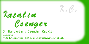 katalin csenger business card